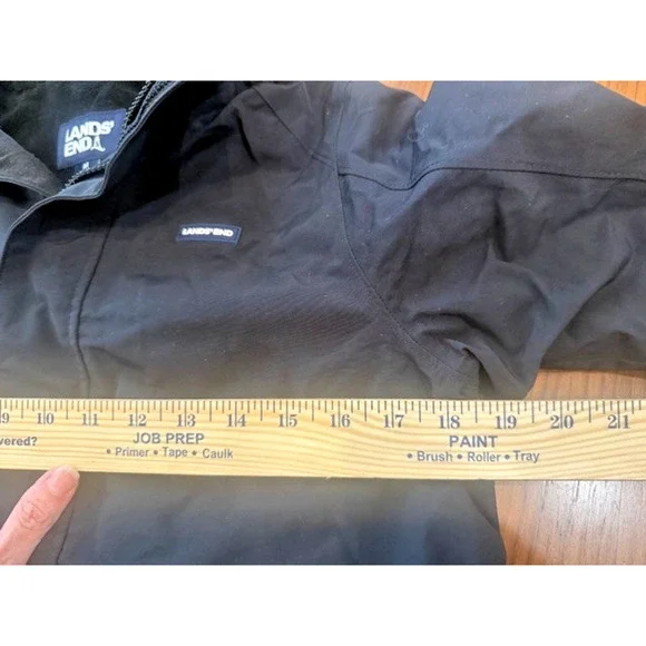 Lands End Grow A-longs Snow & Ski Snowboard Black Pants Jacket Set Medium 10 12 - Picture 7 of 16